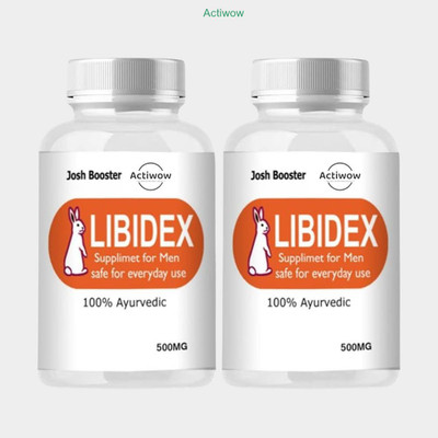 ACTIWOW Libidex Capsules - Men’s Energy & Performance Maximizer(Pack of 2, 60 Capsules)