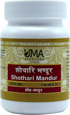 Uma Ayurveda Shothari Mandur 80 Tab Useful in Bone Joint Care Deficiencies Swelling Anemia(80 Tablets)
