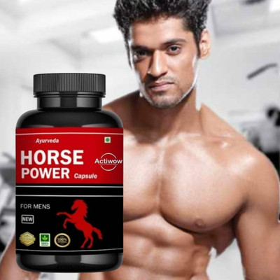 ACTIWOW Horse Power Capsules - Strength Formula with Bold Herbs(30 Capsules)