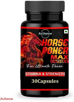 ACTIWOW Horse Power Max Capsule Natural energy boost for men E02(30 Capsules)