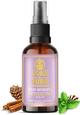 CORE & PURE Pain Remedy Oil- Helps in Healing and Curing Joint Problem from Within |Natural Essential Oils Infused, Ayurvedic|(50 ml)