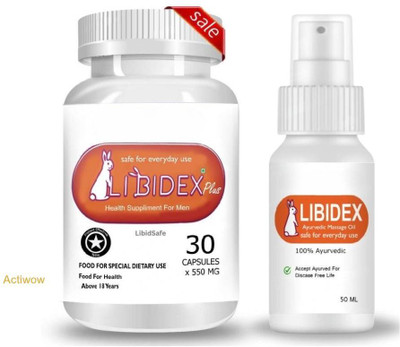 libidex Capsule & Oil For Natural Strength Boost X11(30 Capsules)