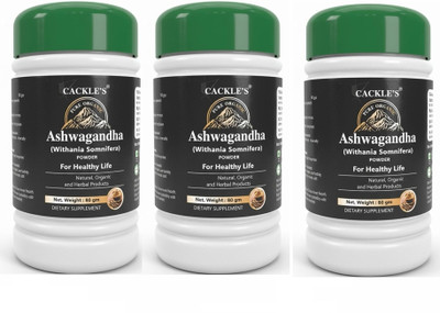 Cackle's Ashwagandha Powder 3*80gm Pack(Pack of 3, 80 g)
