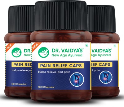 Dr. Vaidya's Pain Relief Capsules | Ayurvedic | For Knee Pain, Joint & Muscle Pain Relief(Pack of 3)