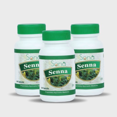 SONA HEALTH CARE Senna Pure Extract 500mg - Natural Laxative 60 Capsule(Pack of 3)