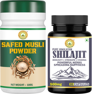 Sarvottam SAFED MUSLI POWDER & PURE HIMALAYAN SHILAJIT CAPSULE(COMBO)(Pack of 2, 100 g, 30 Capsules)