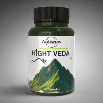 ACTIWOW Elevate Your Growth with Hight Veda Capsules 30N(30 Capsules)