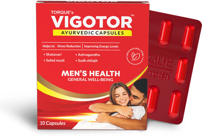 Vigotor Men's Well Being Ayurvedic Capsules with Ashwagnadha & Shilajit10N(10 Capsules)