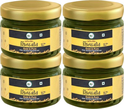 Aarogya India Shilajit Gold and Pure Resin|Rich in Fulvic Acid|For Stamina Pack Of 4(Pack of 4)