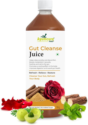 Ayumcure Gut Cleanse Juice | Digestion, Detox, Bloating & Constipation Relief(1 L)