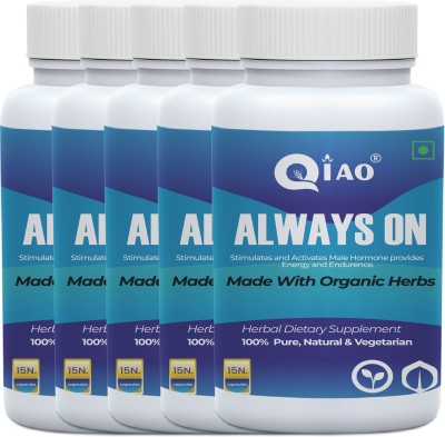 Qiao Always On Organic Power Medicine For Men - Good For Health & Ensuring Powerful(Pack of 5)