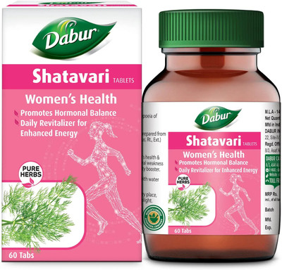 Dabur Shatavari Tablets for Women's Health Daily Revitalizer(60 Tablets)