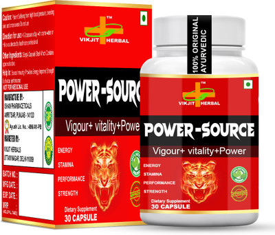 VIKJIT HERBALS P0WER S0URCE CAPSULES(30 Capsules)