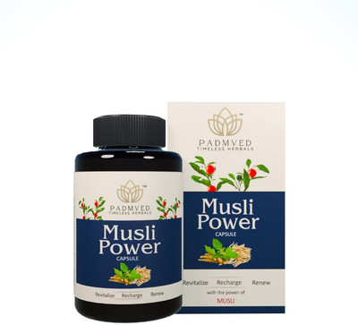 PADMVED Musli Power Capsules Ayurvedic Energy Booster - Pack of 1(30 Capsules)