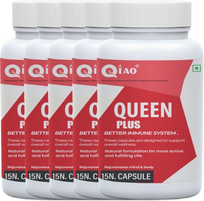 Qiao Queen Plus Immunity Power Women Medicine - Leads To Supports Energy Level(Pack of 5)