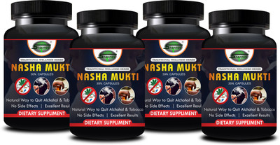Sabates Nasha Mukti Natural Tablet For Body Detox General Weakness & Reduce Addiction(Pack of 4, 120 Capsules)