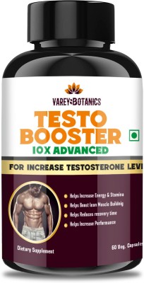 VAREY BOTANICS Testosterone 10X Advance Booster for Men with Pure Shilajit & Ashwagandha