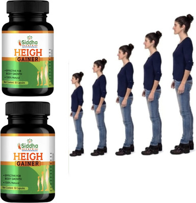 Siddha cure Heigh Gainer capsule Boost Your Increase Supplement Look Taller(Pack of 2, 50 Capsules, 50 Capsules)