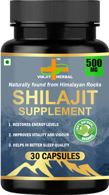 VIKJIT HERBALS SHILAJIT SUPPLEMENT CAPSULES(30 Capsules)