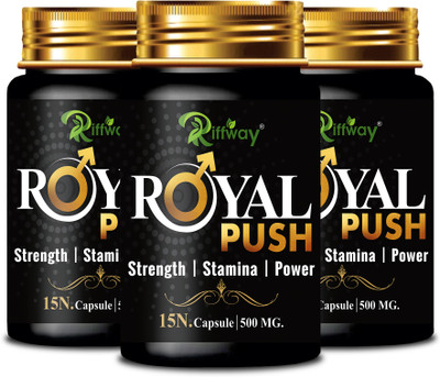 Riffway Royal Push _ Herbal Formula Stamina Capsule For Better Strength(Pack of 3, 45 Capsules)