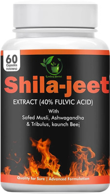 Leafyog Herbal SHILAJIT Capsules from Himalayan Rocks(60 Capsules)(60 ml)