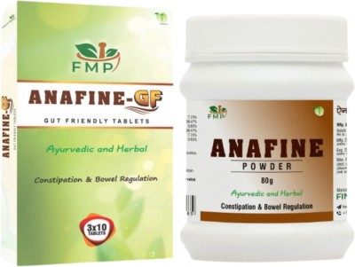 Fine Morning Pharma Ayurvedic and Herbal | Anafine (GF) Gut Friendly Tablets and Anafine Powder(Pack of 2)