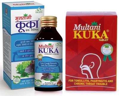 Multani Kuka Tablet 100 & Kuka Cough Liquid Sugar Free(No Sugar Added) 100 Ml Combo Pack(Pack of 2)