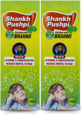 Modern Herbo Shankh Pushpi Syrup for Learning, Memory & Concentration | Ayurvedic Brain Tonic(Pack of 2, 400 ml)