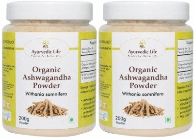 Ayurvedic Life Organic Ashwagandha Powder 200gms Pack of 2(Pack of 2)