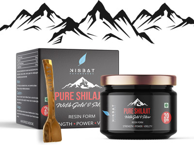 Nisbat Futurherbs NF1 Pure Himalyan Shilajit Resin With Gold & Silver Strength Power Stamina 20g(20 g)