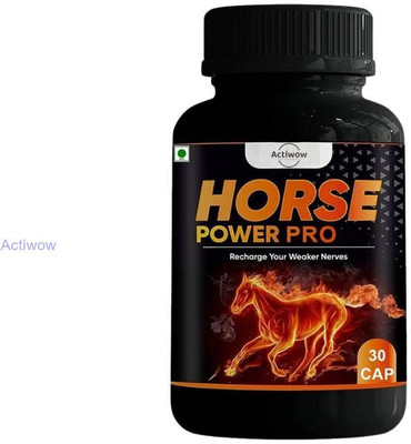 ACTIWOW Horse Power Pro Capsule Combo for enhanced performance & endurance KIOLW68(30 Capsules)
