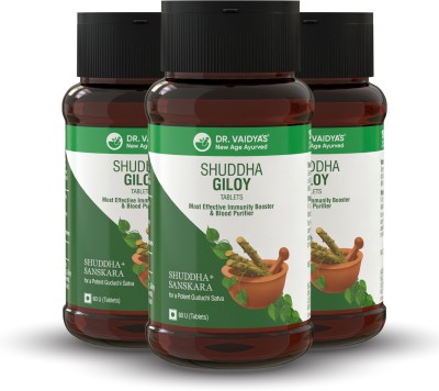 DR. VAIDYA'S Shuddha Giloy Tablets | Most Effective Immunity Booster and Blood Purifier(Pack of 3)