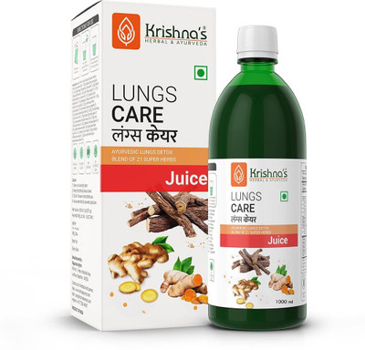 Krishna's Herbal & Ayurveda Lungs Care Juice | Blend of 21 Super Herbs | Supports Respiratory System(1000 ml)