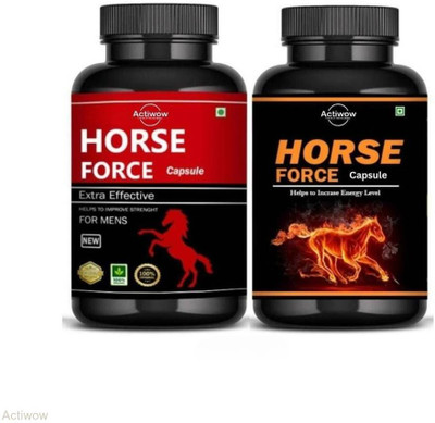 ACTIWOW Horse Force Capsule Combo for Lasting Energy and Vitality VFX86 A01(30 Capsules)