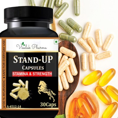 visalak pharma Stand Up AYURVEDIC Capsules FOR STRENGTH, POWER AND EXTRATIME