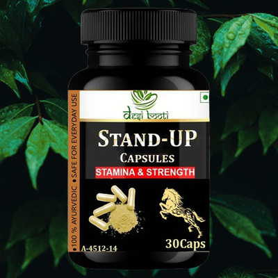 Desi Booti Stand Up Capsules|Boost Men Energy & Stamina with best Ayurvedic Capsule(30 Capsules)