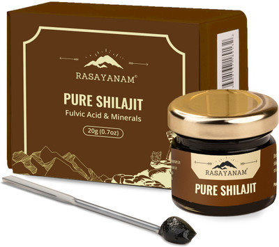 Rasayanam Pure Original Himalayan Shilajit/Shilajeet Resin 20g | Contains 30+ Minerals(20 g)