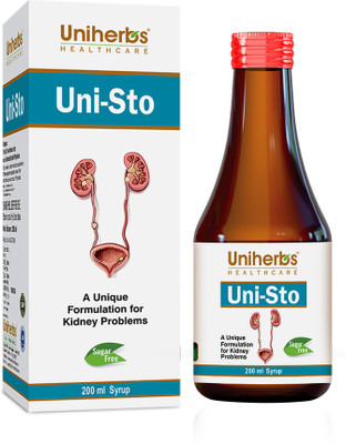 Uniherbs Uni Sto Syrup for Kidney Stone Problems with Herbal Formulation 200 ML(200 ml)