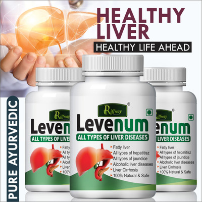 Riffway Levenum Organic Solution Liver Capsule Improves Liver Function(Pack of 3, 180 Capsules)