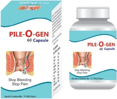 Ayurgen Herbals Pile-O-Gen Stop Bleeding Stop Pain 60 Capsules(60 Capsules)