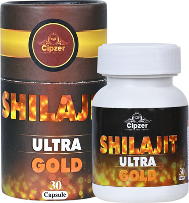 CIPZER Shilajit Ultra Gold-Energize, & Experience Power of Pure Shilajit 30 Capsules(30 Capsules)