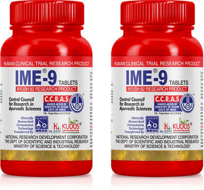 Kudos IME- 9 Tablets Research Producy by C.C.R.A.S (180x2 Tablets) (Pack of 2)(Pack of 2, 180 g)