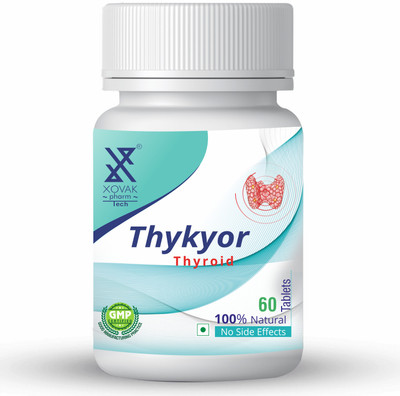 XOVAK PHARMTECH Ayurvedic Thyroid Thykyor Tablet for Normalize functions Stress and Anxiety(60 Tablets)
