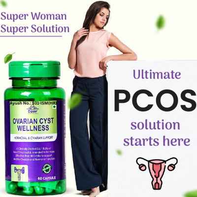 CIPZER Ovarian Cyst Wellness 60 Caps | Herbal Care For Ovarian Cyst & Hormone Balance(60 Capsules)