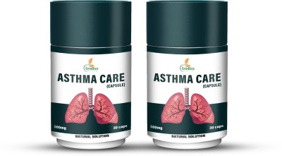 grinbizz Asthma Care Capsule Helps to Asthma & Lung Health/Lungs Detoxer/Relief Coughing(Pack of 2)