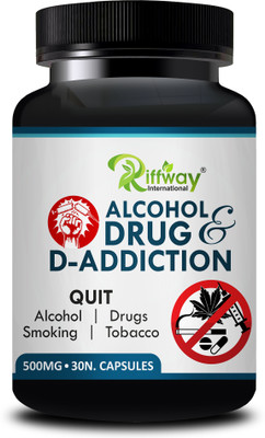 Riffway Alcohol & Drug D :Addiction Capsules,,ORGANIC(30 Capsules)