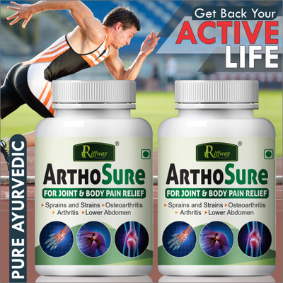 Riffway Arthosure Health Supplement | Joint Capsule For Healthy Joints Reduce pain(Pack of 2, 120 Capsules)