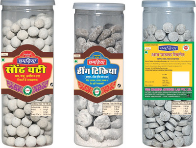 CHAMRIA sonth vati HING TIKIYA AAM PACHAK TABLET Home Made Mukhwas Mouth Freshener | Hygienically Prepared And Packed |(Pack of 3, 600 g)