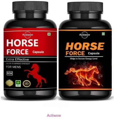 ACTIWOW Horse Force Capsule Combo Naturally Improve Performance DRO66 D04(30 Capsules)