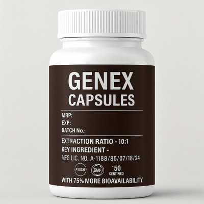 Genex Organic Betelnut Extract Capsules Pack of 60 Capsules.(60 Capsules)